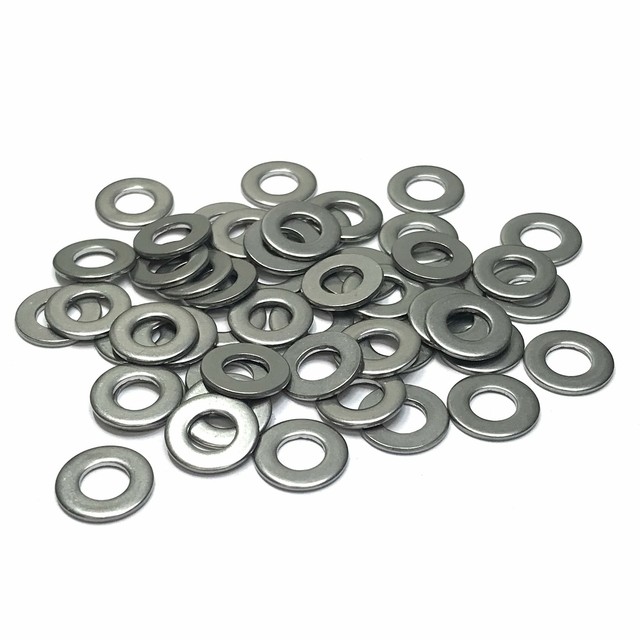 (PKG of 50) 12 Type B Narrow Stainless Steel Flat Washer, 0.446” OD x