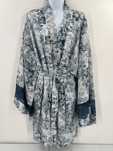 Cacique Womens Floral Kimono Robe With Lace Trim 18/20 Polyester ...