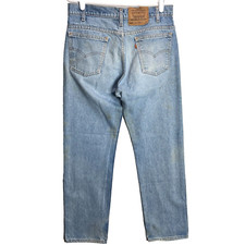 Vintage Levis 505 Jeans Mens 32x29 Blue Light Wash Denim Made in USA Straight