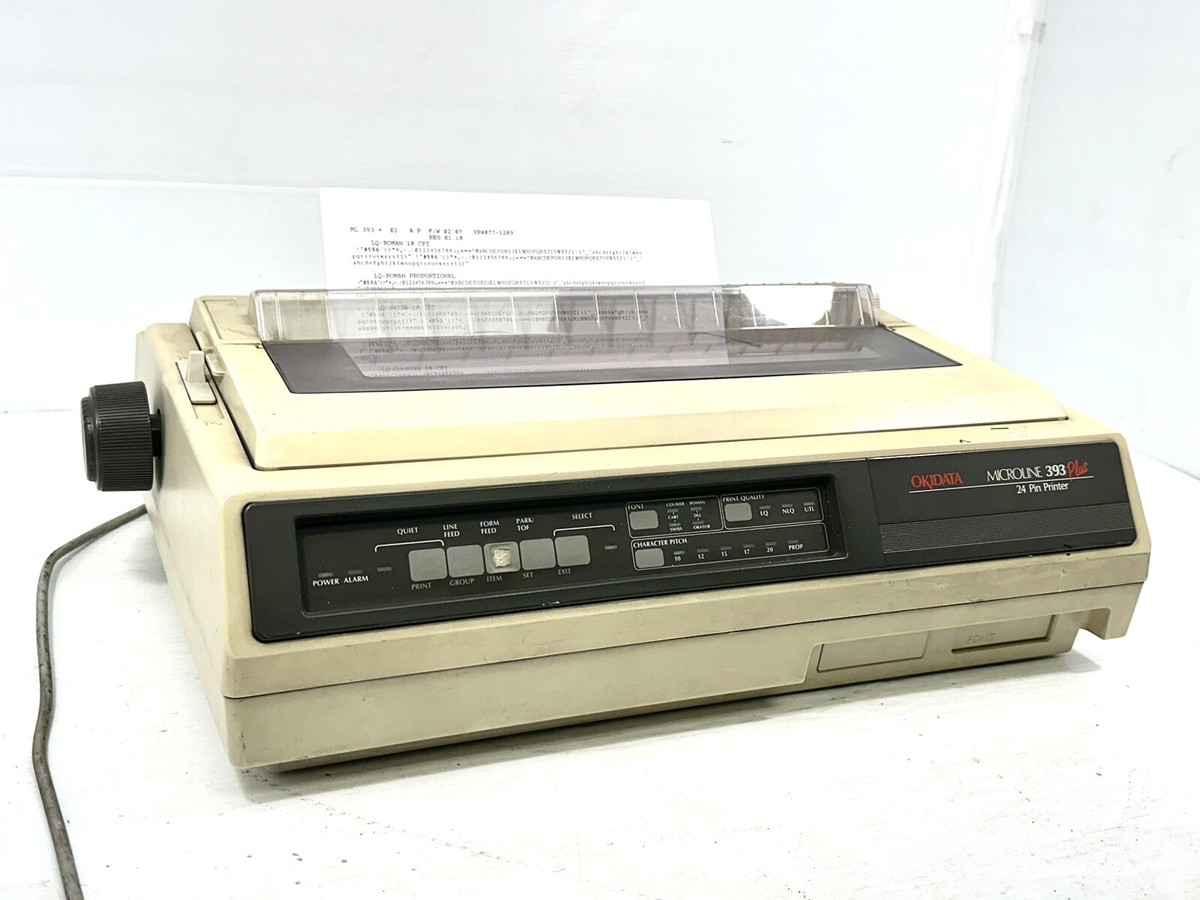 Okidata OKI Microline 393 Plus GE8283A Dot Matrix 24 Pin Printer