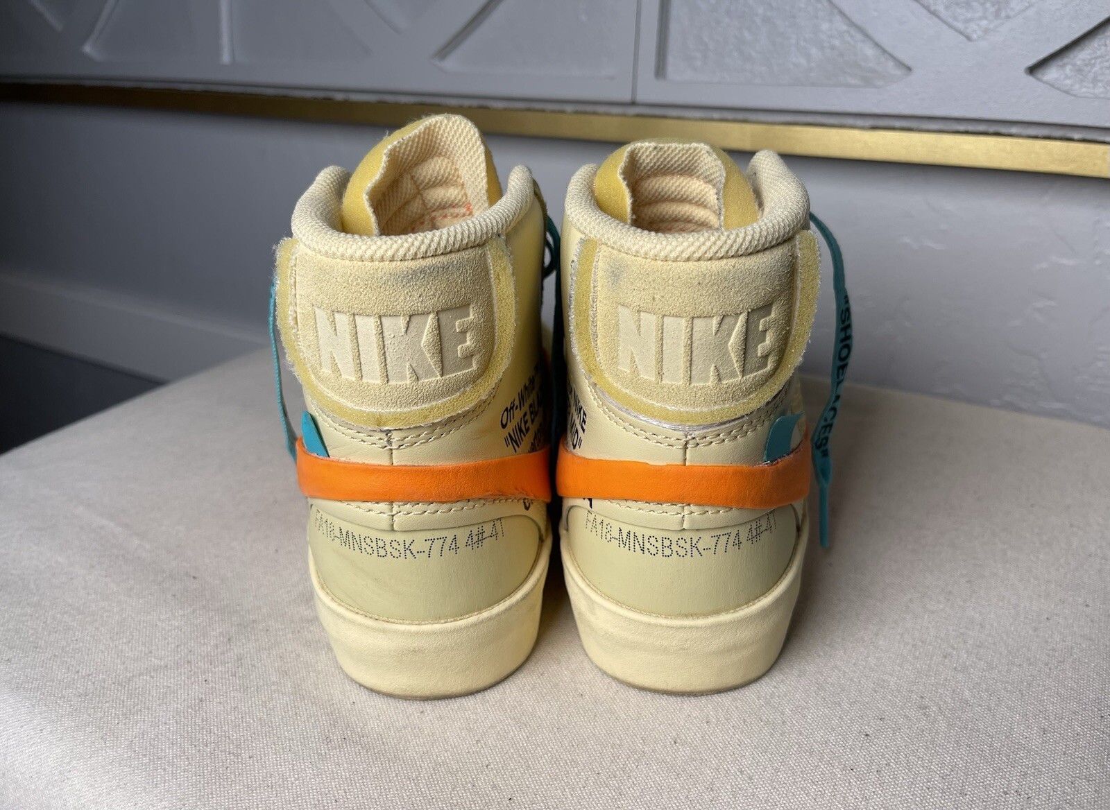 OFF WHITE X NIKE Scarpe blazer Nike x Off White tutte Hallow’s Eve avorio taglia W’s 5 5 M’s 4