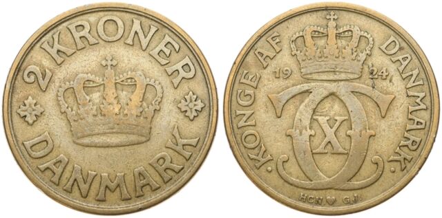 Dänemark - Denmark 2 Kronen Kroner 1924-1959 - KM# 825 verschiedene Jahrgänge