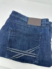 TK Axel Slim Boot Cut Jeans Dark Wash Denim Sz 40x30 Mens T0