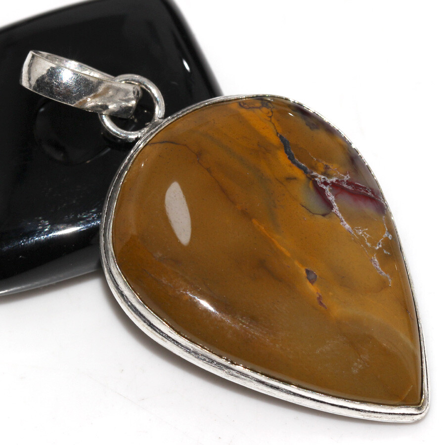 Mookaite 925 Silver Plated Gemstone Handmade Pendant 2