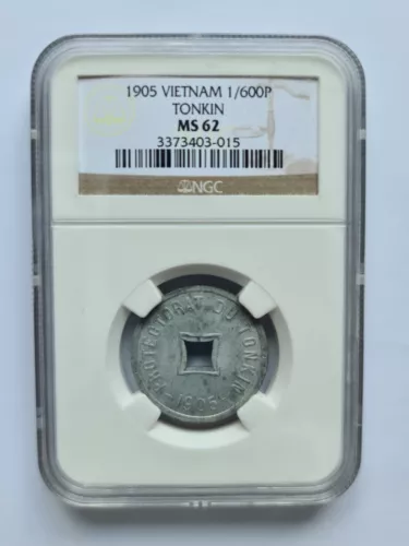 NGC  MS 62 VIETNAM TOKIN 1905 1/600 P..