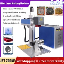 2.5D JPT Mopa 200W Fiber Laser Engraver Laser Marking Machine EZCAD3.0 Electric