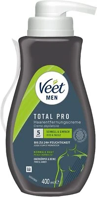 Veet Men Haarentfernungscreme für Oberkörper Beine Enthaarungscreme für Männer