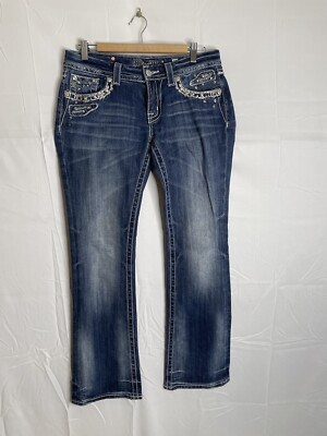 Miss Me Womens Size 29 Signature Rise Bootcut Jeans Blue 3647