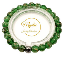 Mystic Custom Made For You Firefly Lampwork Glass Glow in the Dark Bracelet