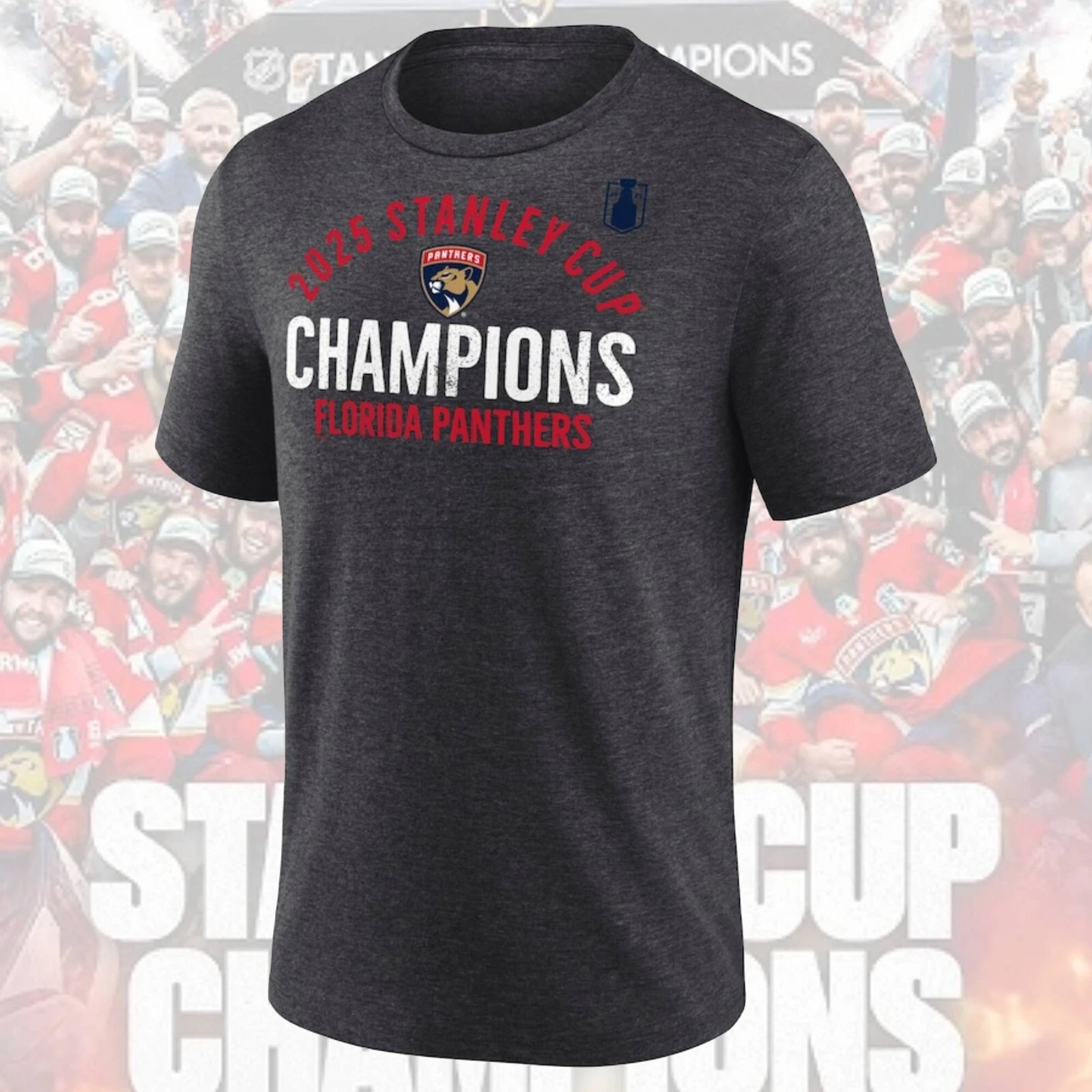 Florida Panthers 2025 Stanley Cup Champions Full Design T-Shirt