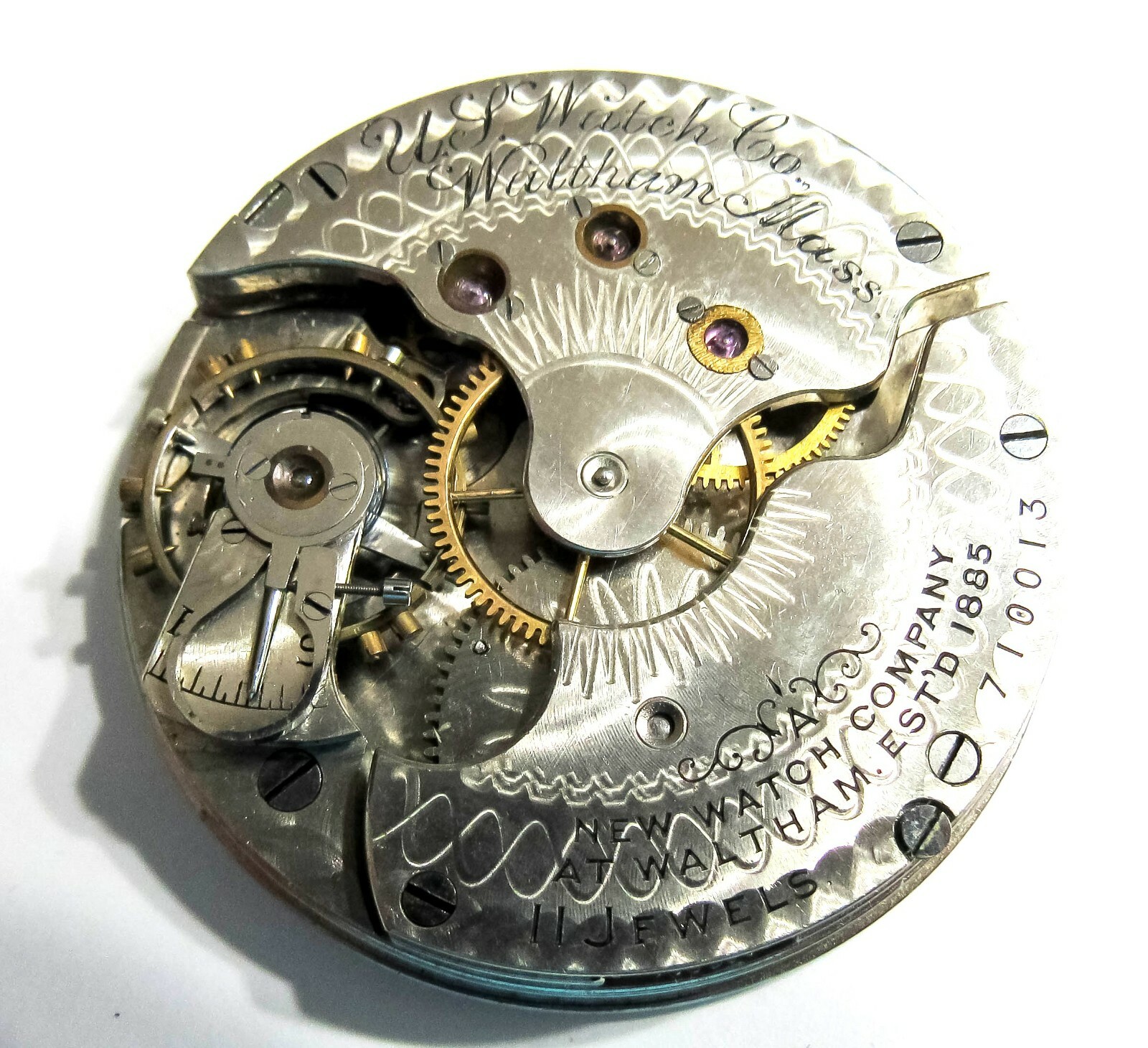 U.S. Watch Co. (Waltham, Mass) Grade 108 Pocket Watch image 1