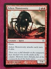 Magic The Gathering BETRAYERS OF KAMIGAWA ASHEN MONSTROSITY red card MTG