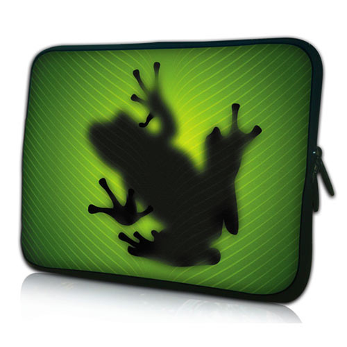 Design Schutzhülle 13,3 Zoll (33,8cm) Notebook Laptop Tasche - green frog - Bild 1 von 1