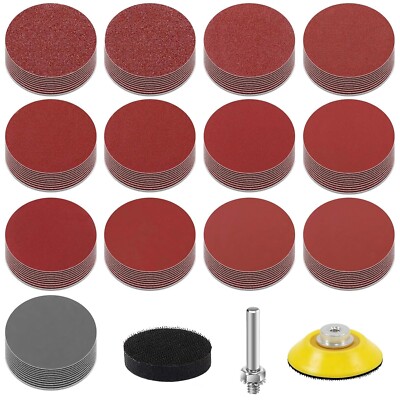 130 Stück Schleifteller 50 mm Klett Pads 2 Zoll Bohrer Schleifaufsatz