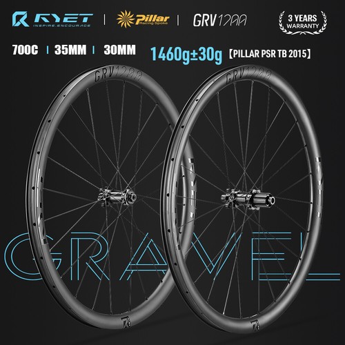 700C Carbon Gravel Rennrad Laufradsatz 35 mm Drahtreifen Schlauchlos 12 x 142 mm - Bild 14 von 17
