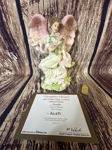 RARE: Vintage 1997 Seraphim Classics Angels Amelia Eternal Bloom Figurine Roman - 第 1/7 張圖片