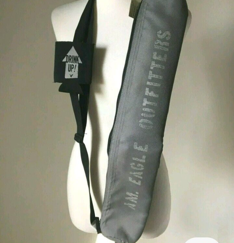 American Eagle Cooler Party Pack Sling Bag 5 Can Adjustable Strap Gray