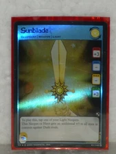 SUNBLADE - Holo Foil Rare Card NEOPETS TCG Battle For Meridell Set #21/140  2004