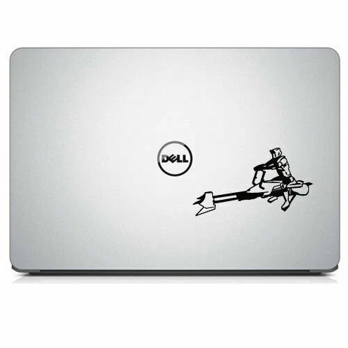 Calcomanía de vinilo adhesiva Star Wars Biker Scout Jedi para Macbook computadora portátil arte de ventana de automóvil Foto 2 de 4