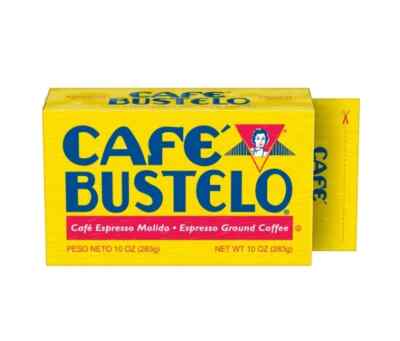 Cafe Bustelo, Espresso Style Dark Roast Ground Coffee, Vacuum Packed 10 oz Brick