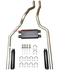 01-06 Chevrolet GMC Truck 6.0L / 8.1L Mandrel Dual Exhaust w/ 3 Chamber Muffler