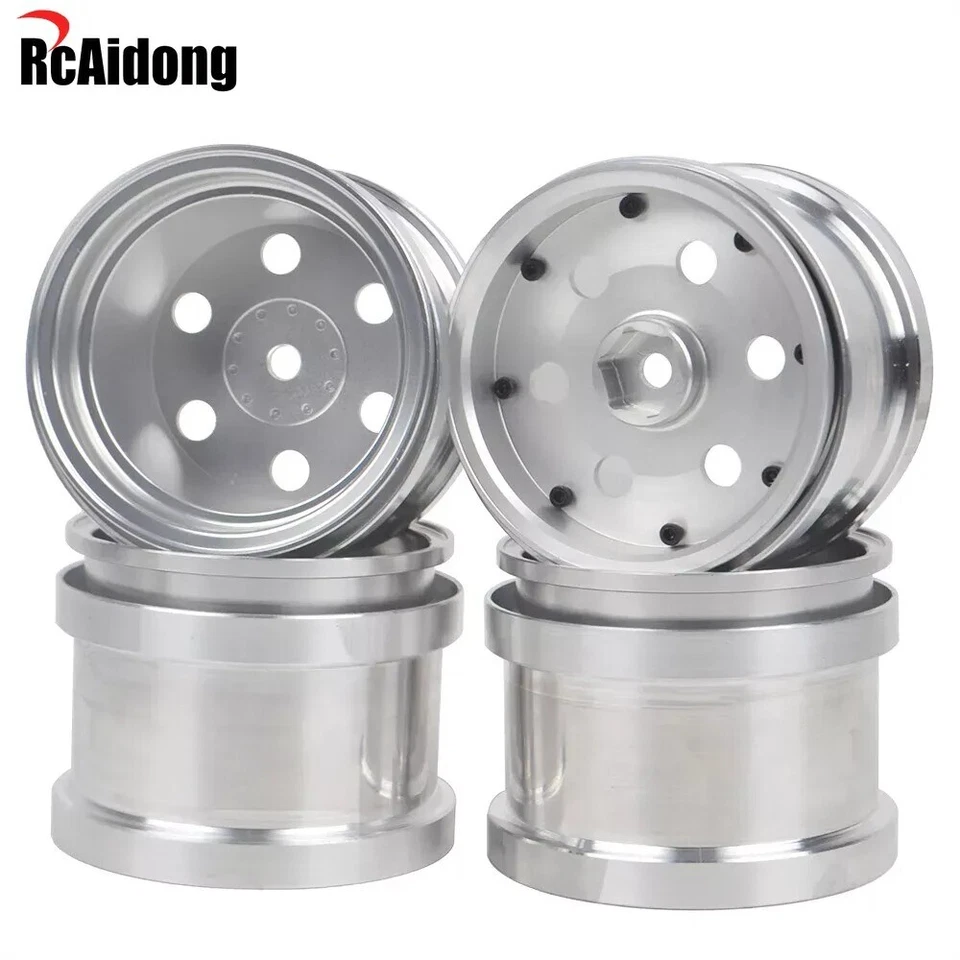 Aluminium Beadlock-Räder Felgen Für Tamiya GF-02 Mighty Bull WR-01 Upgrade Teile - Bild 3 von 4