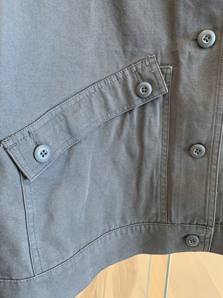 Chaqueta Blazer VANS Talla MEDIANA Sophie Gris Asfalto 100% Algodón Lona VN0A4SCK1O7 Foto 4 de 4