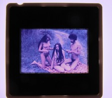 Nudisten Akt Model schöne Frauen Busen Farb Dia