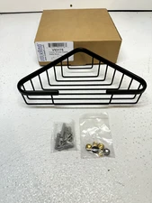 ICO Bath V93175 Volkano Corner Shower Basket, Matte Black