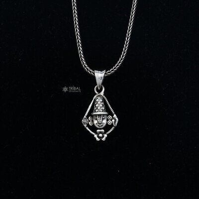 925 Sterling silver handmade lord Tirupati bala ji( venkateswara )pendant nsp860