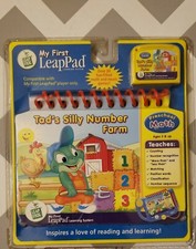 VTG PRESCHOOL MATH Tad  s Silly Number Farm My First Leap Pad Book Cartridge Set