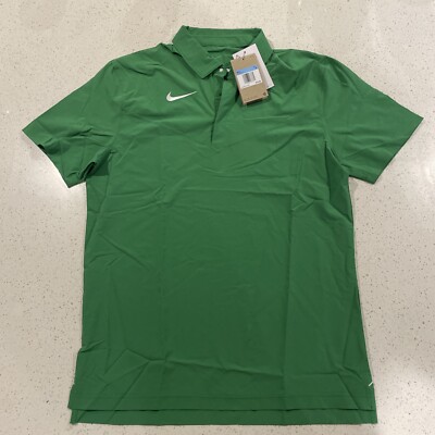 Nike Coaches Polo Mens Medium Move To Zero Shirt Snap Button Green DJ5123-377