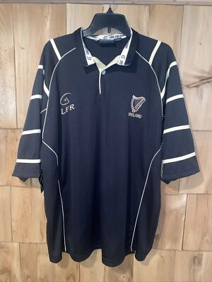 #ad LFR Live for Rugby Jersey Ireland Jersey Shirt Guinness Black Harp SZ:XL NWT $44.50