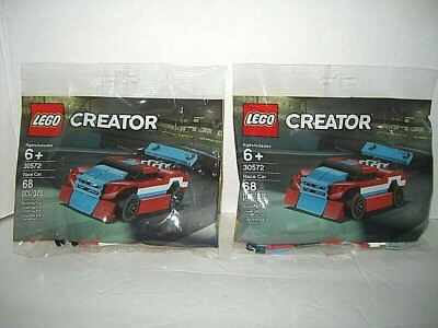 2 LEGO Bagged Mini Sets, 68 Pcs Creator Race Car 30572 NEW SEALED Free Ship