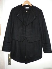 VESTE REDINGOTE 65% LAINE NOIRE OFFICIER RETRO  STEAMPUNK POP GOTHIQUE 1060 T 42