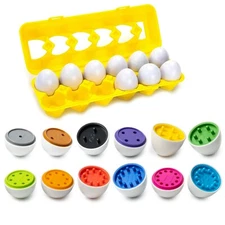 egg number and color matching learning toy for baby and toddler