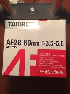 NEW Tamron AF 28-80mm f/3.5-5.6 Aspherical Autofocus Lens for Minolta NEW IN BOX