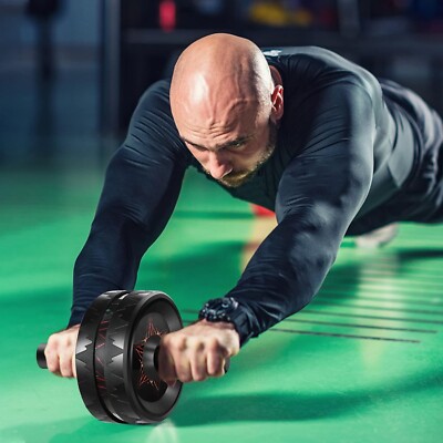 Ab Wheel - Rodillo de ejercicio abdominal portátil con asas - Entrenador de abdominales para fitness de cuerpo completo, escultura muscular, | en línea
