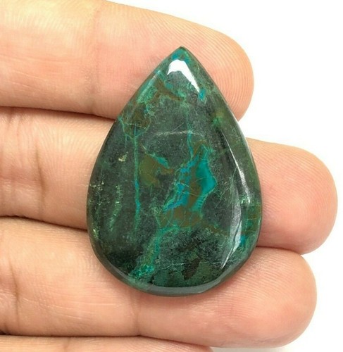 66.70 Cts Natural Azurite Malachite Cabochon 37x26 MM Pear Malachite Gemstone