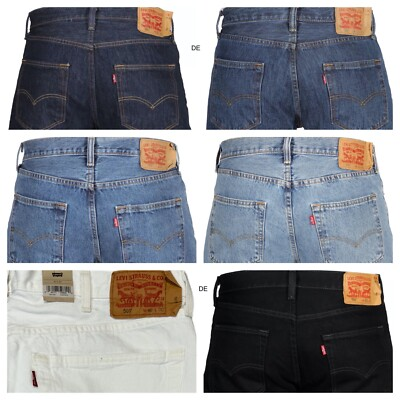 #ad Levis 501 Original Fit Jeans Straight Leg Button Fly 100% Cotton Blue Black $63.92