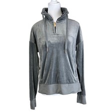 Champion Gray Velour Athletic Jacket Full Zip Size XS