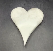 3lb Alabaster Heart Shape Cheese Tray 7.5" X 6.5" X 1"