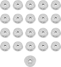 50 Small Clear round Rubber Feet -.250 H X .671 D - Made in USA - Food Safe Cutt