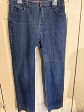 Gloria Vanderbilt Amanda Straight Leg Women's Jeans 12 Blue Stretch Medium Wash