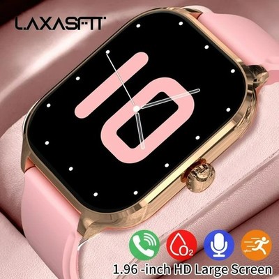 LAXASFIT H9 Smart Watch Men Women Sports Fitness Tracker 2.01 inch HD Screen Blu