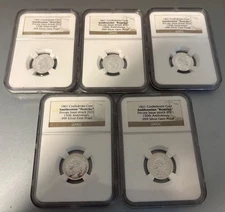 2011 Smithsonian Confederate Cent "Restrike" .999 Pure Silver NGC Gem Proof