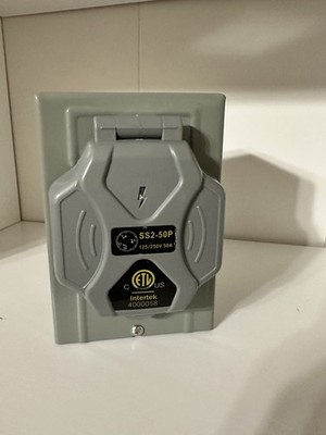50 Amp Generator RV Power Inlet Box, NEMA 3R Generator Receptacle 50 Amp, NEMA 