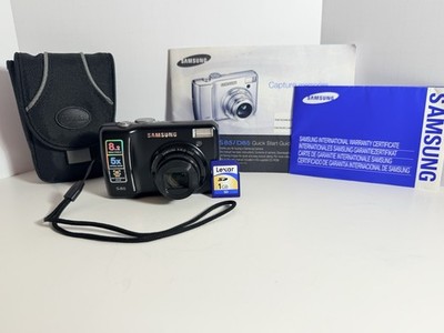Samsung S85 8.2MP Digital Camera 5x Zoom Tested Working 1GB SD Card Case
