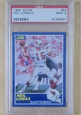 Neil Lomax Lormax 1989 Score PSA 9 Mint Graded Card Phoenix Cardinals #84