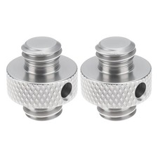2Pcs 3/8 Male to Male Threaded Tripod Screw Adapter Stainless Steel Suitable ...